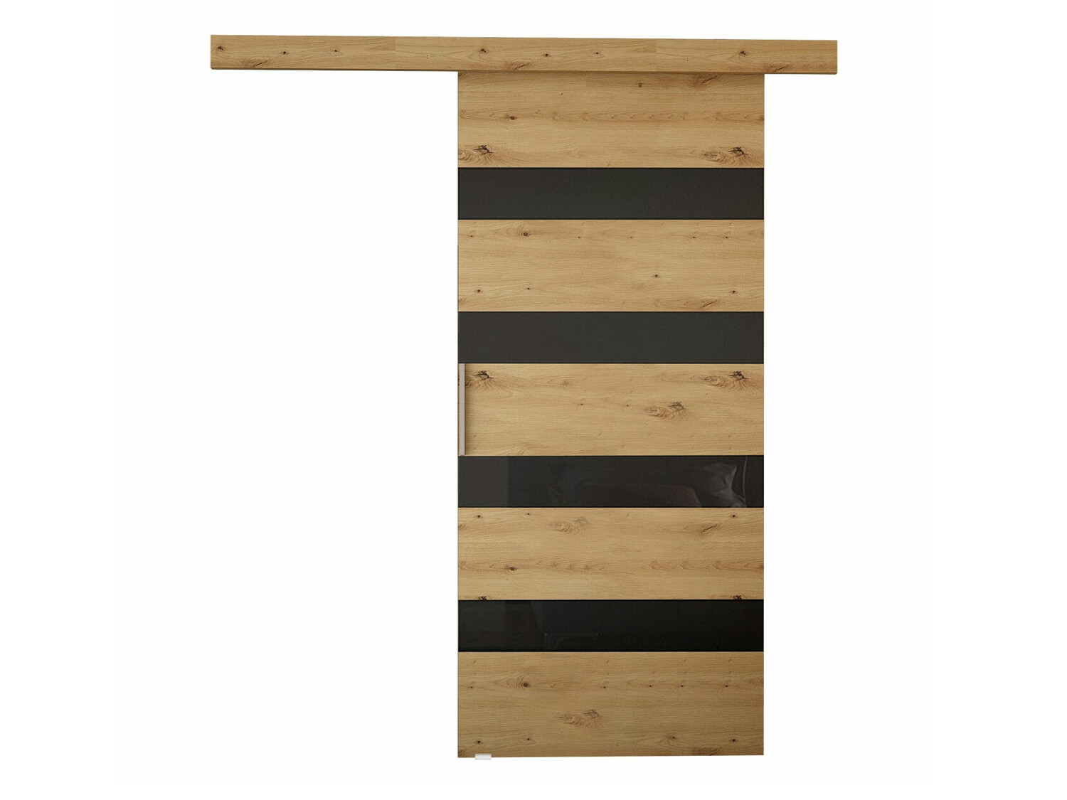 Schwebetür Closico 179 (Artisan Eichenholzoptik + Schwarz)