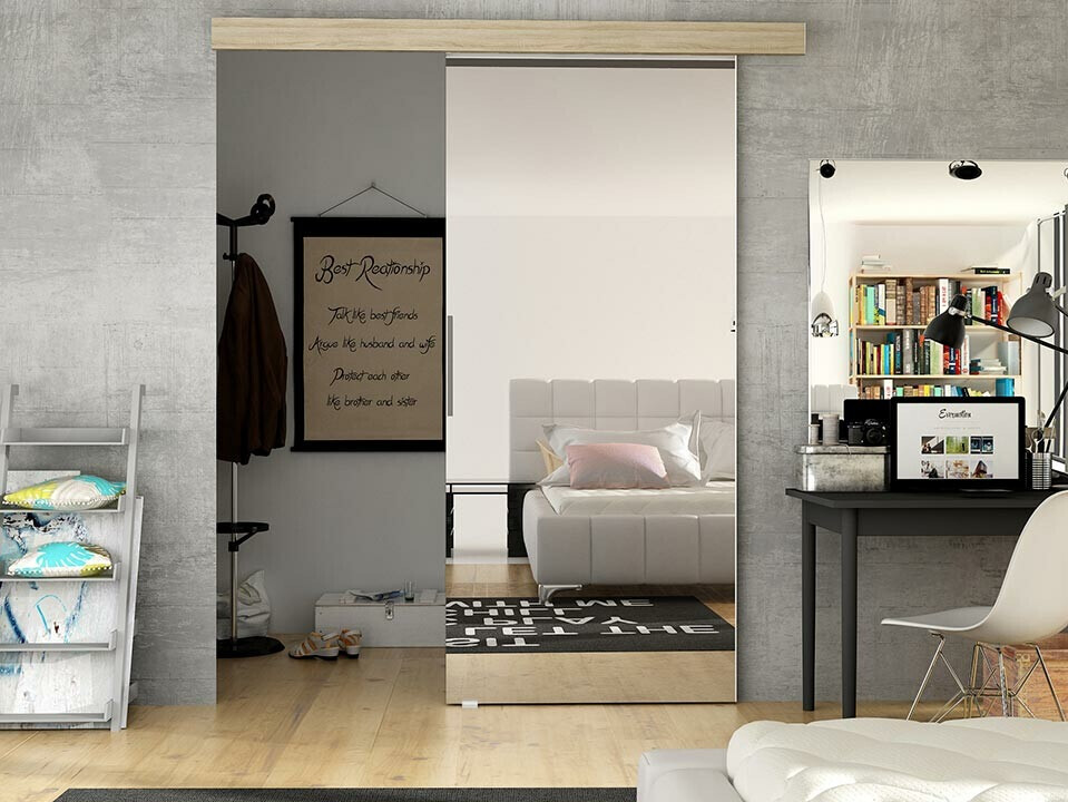 Schwebetür Closico Fundus II (Sonoma Eichenholzoptik)