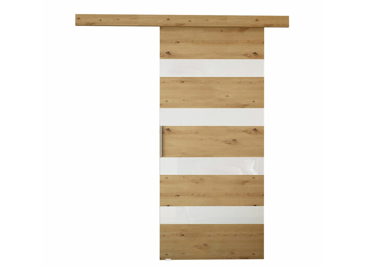 Schwebetür Closico Fundus V (Artisan Eichenholzoptik + Weiß)