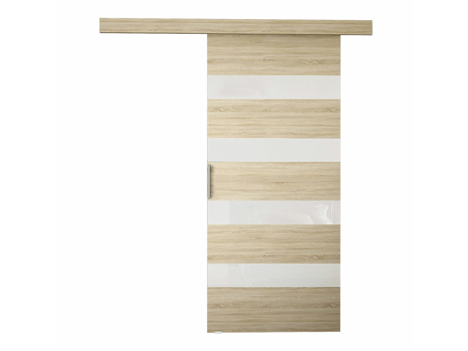 Schwebetür Closico Fundus V (Sonoma Eichenholzoptik + Weiß)