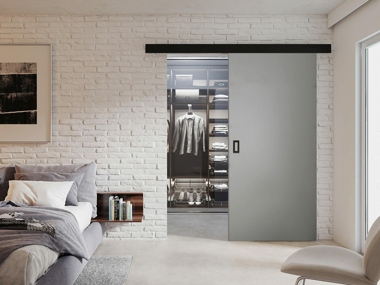 Schwebetür Dover 168 (Graphit)