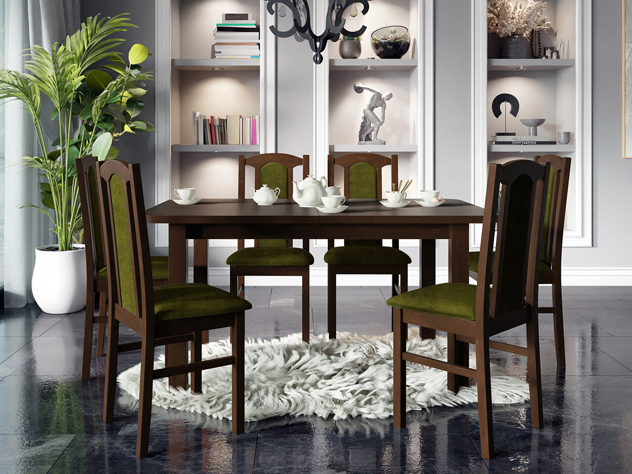 Essgruppe Victorville 312 (Nussholzoptik)