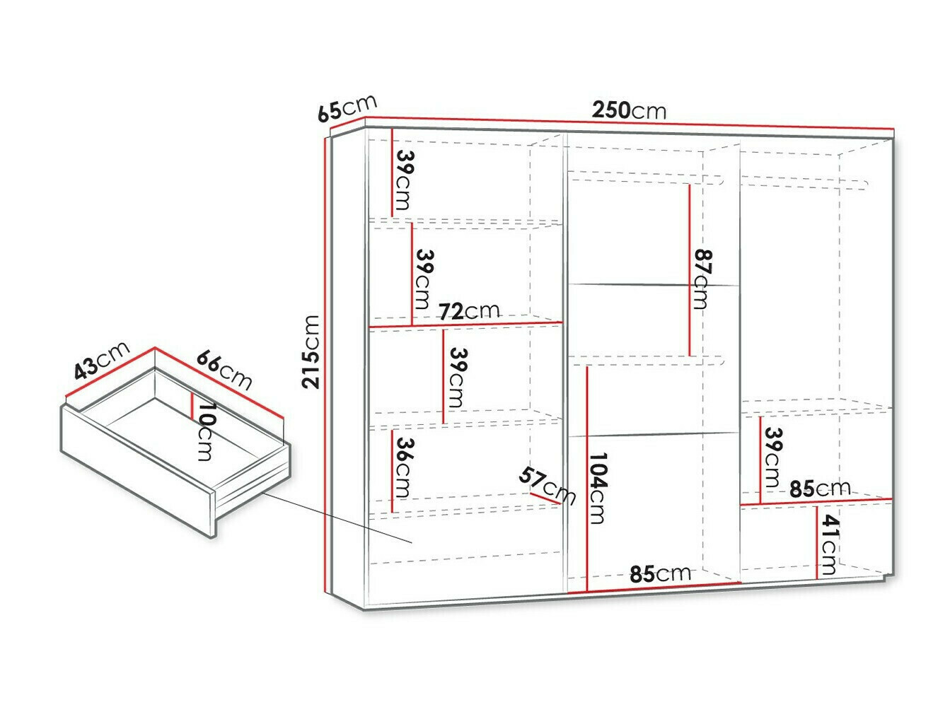 Kleiderschrank Honolulu 229