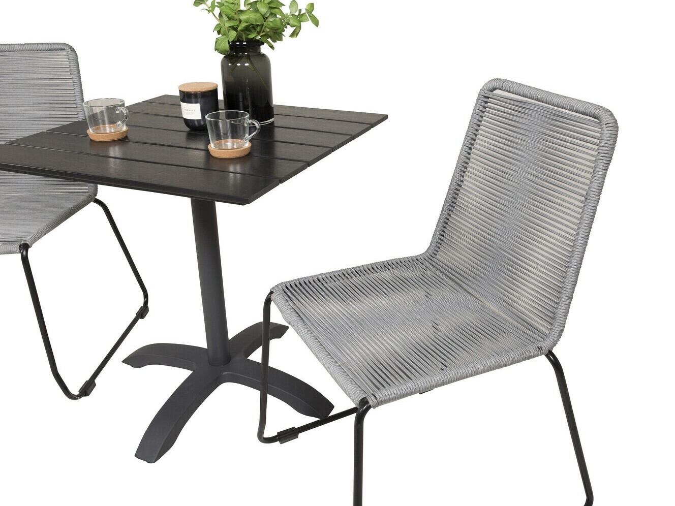 Balkonset Dallas 2184 (Grau + Schwarz)