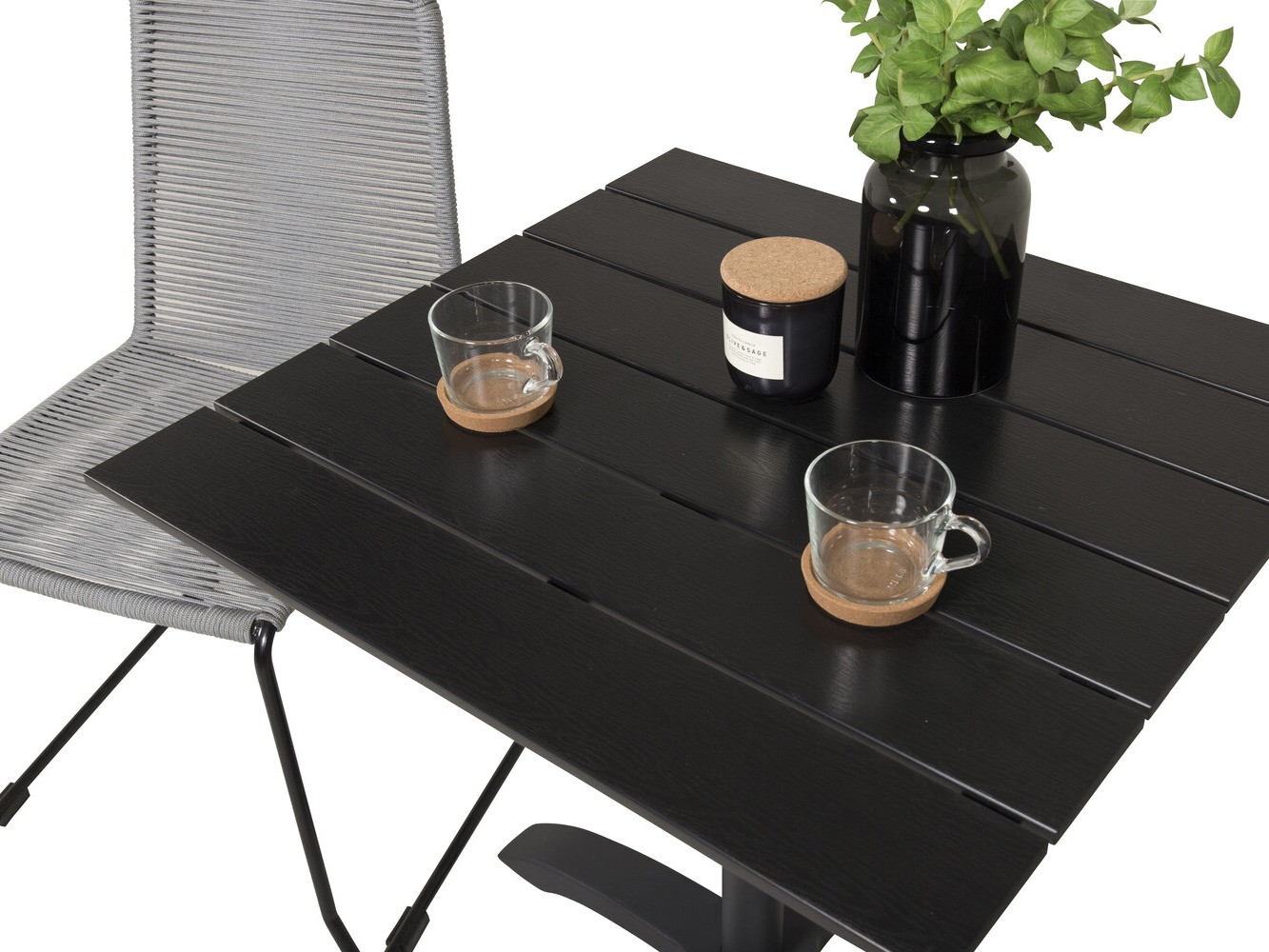 Balkonset Dallas 2184 (Grau + Schwarz)