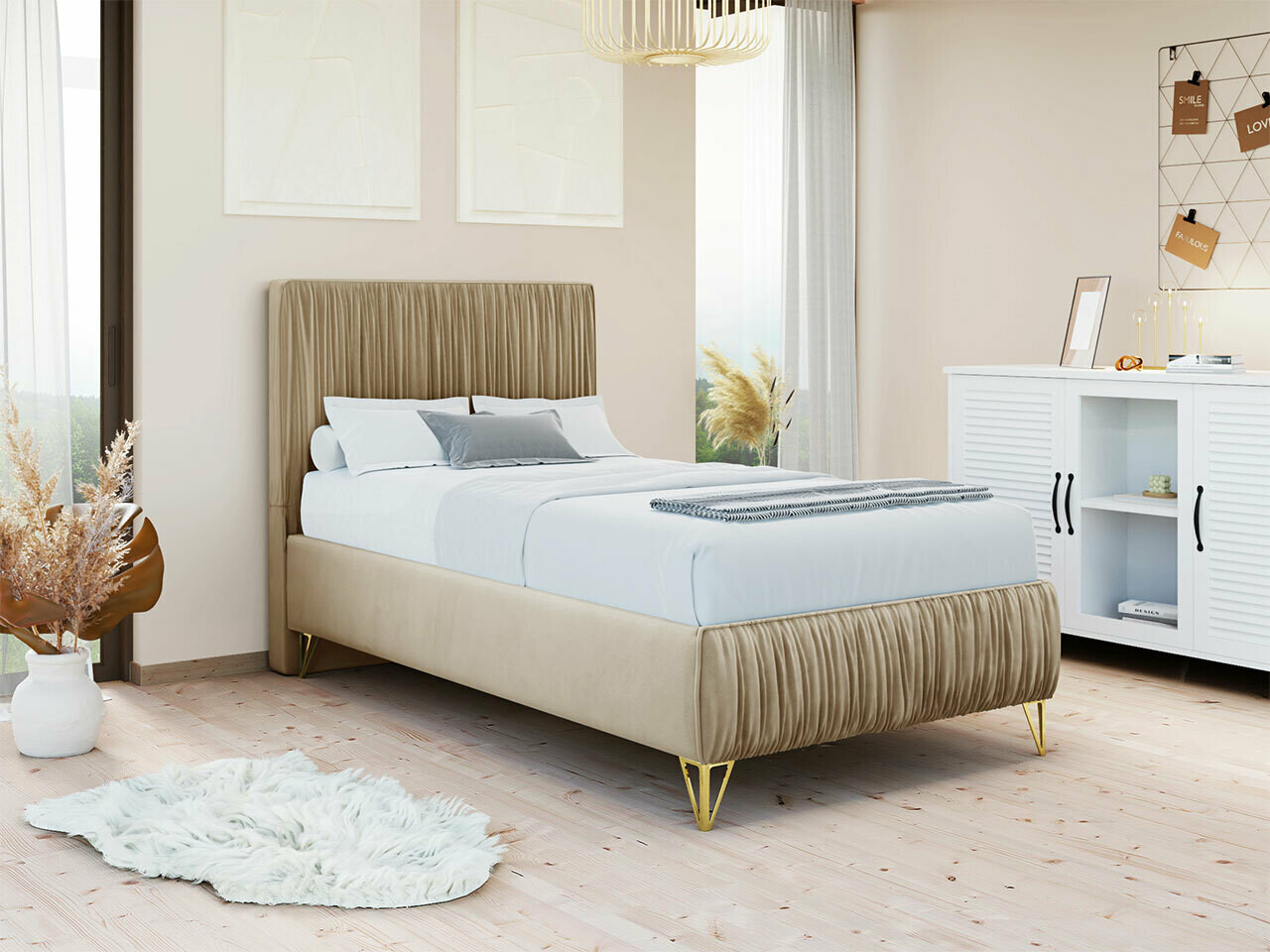 Boxspringbett Logan 112 (Amor Velvet 4304)