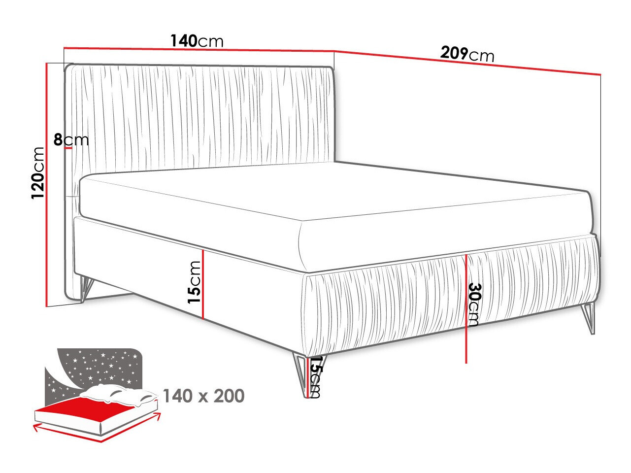 Boxspringbett Logan 112 (Amor Velvet 4304)