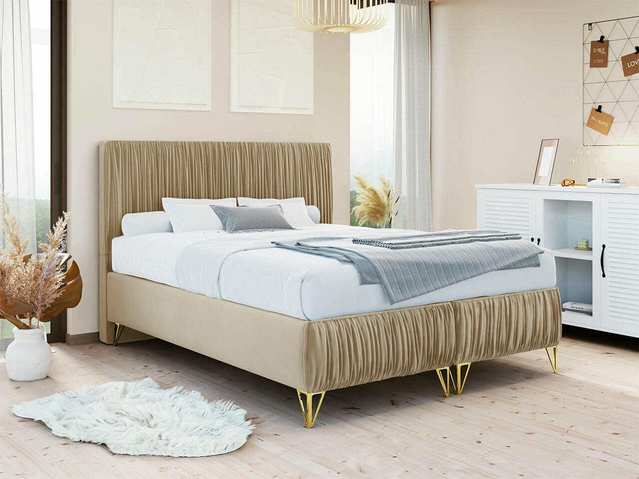 Boxspringbett Logan 112 (Amor Velvet 4304)