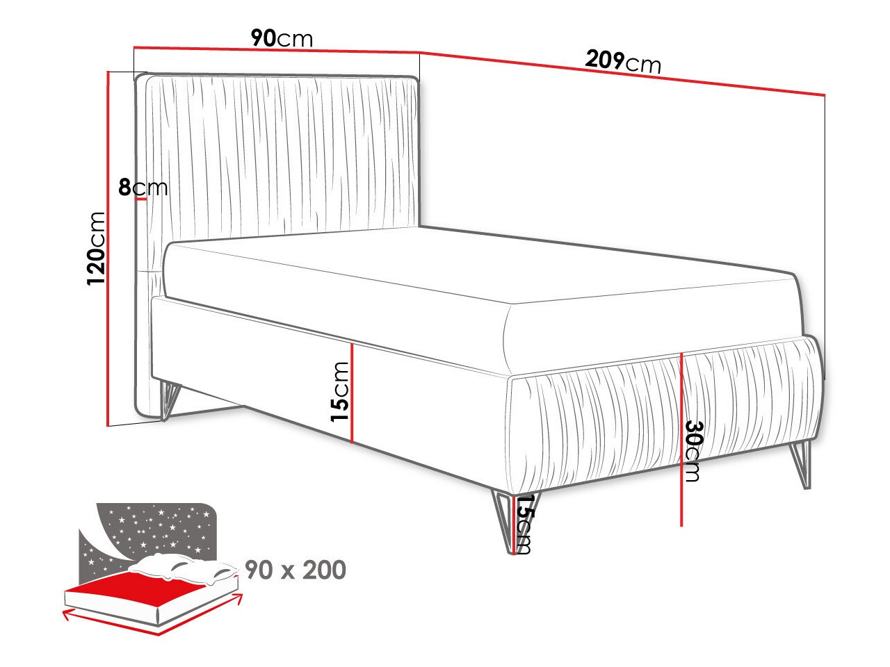 Boxspringbett Logan 112 (Amor Velvet 4321)