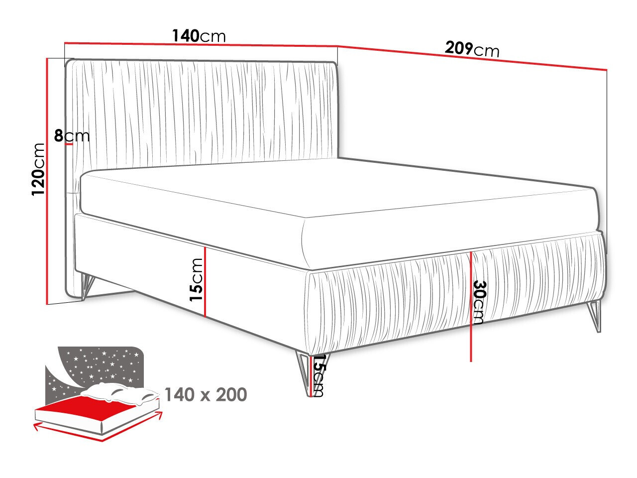 Boxspringbett Logan 112 (Amor Velvet 4321)
