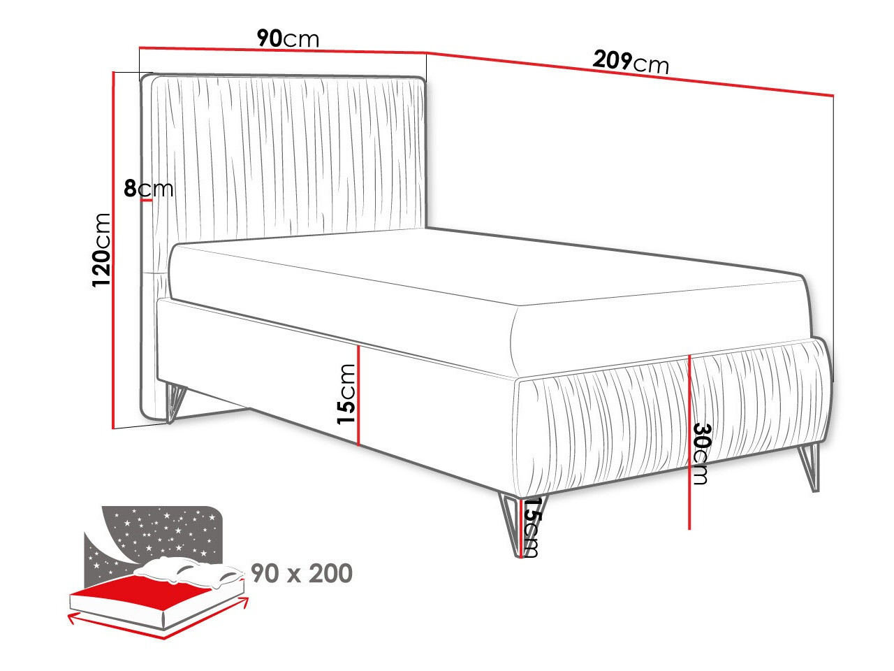 Boxspringbett Logan 112 (Amor Velvet 4311)