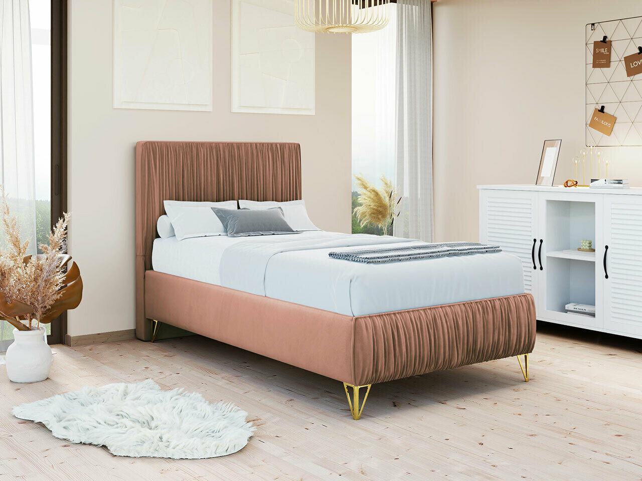 Boxspringbett Logan 112 (Amor Velvet 4328)