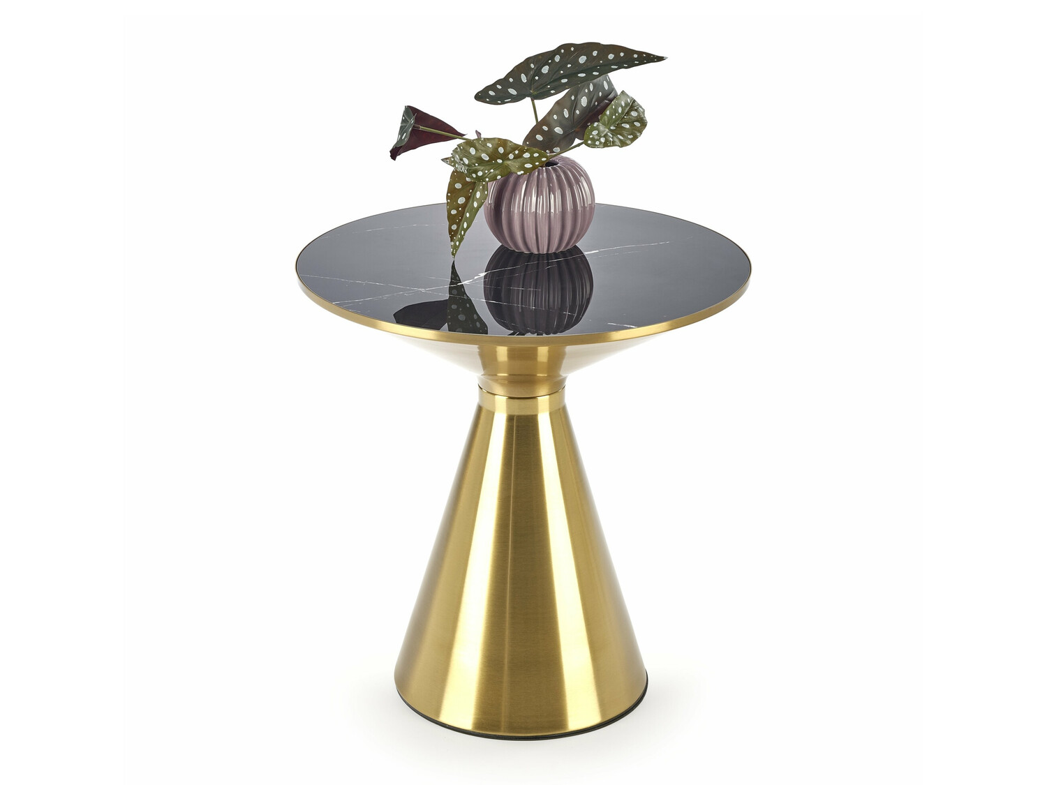 Couchtisch Houston 1553 (Gold + Schwarzer Marmor)