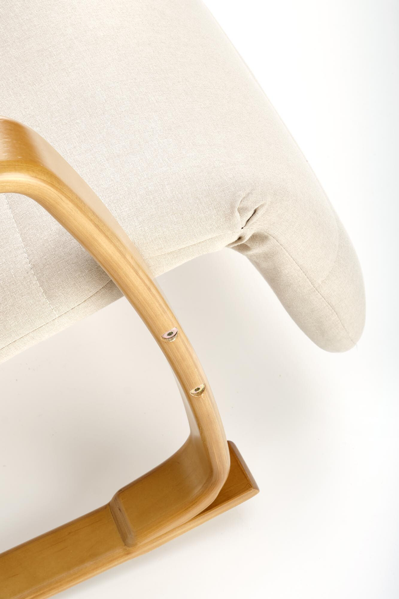 Schaukelstuhl Houston 1552 (Beige + Helles Holz)