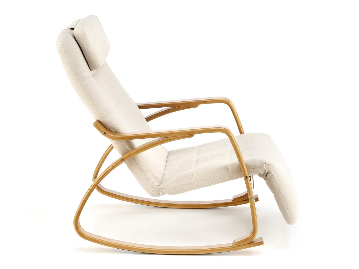 Schaukelstuhl Houston 1552 (Beige + Helles Holz)