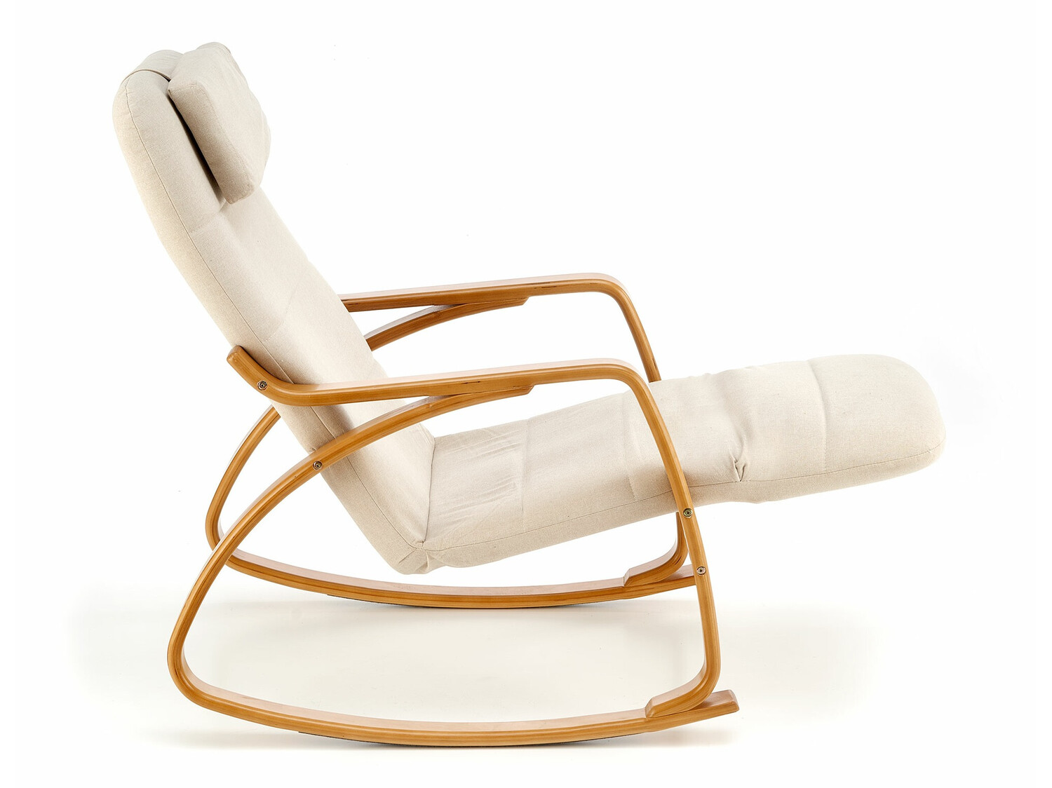 Schaukelstuhl Houston 1552 (Beige + Helles Holz)