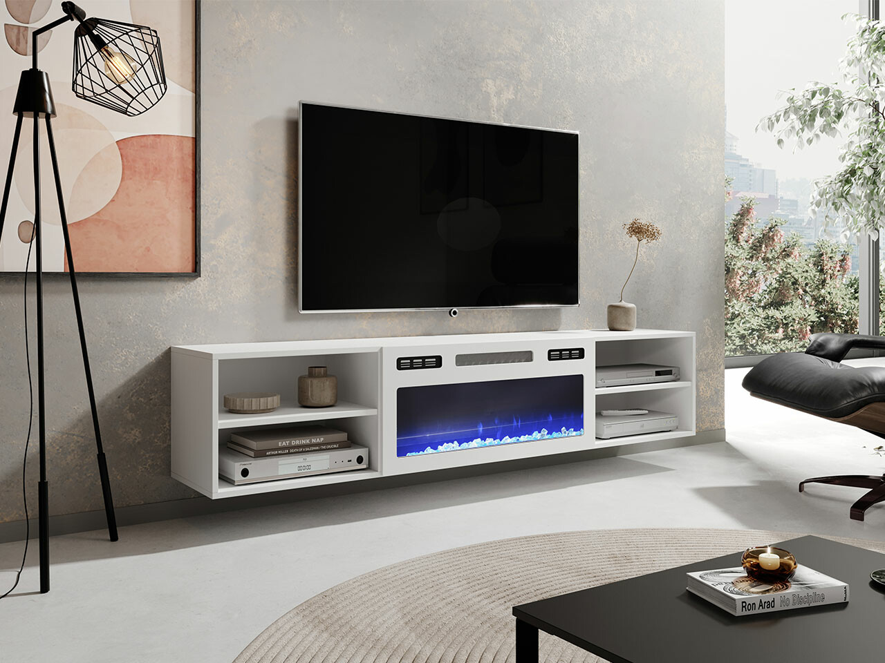 TV-Möbel Charlotte 190 (Weiß)