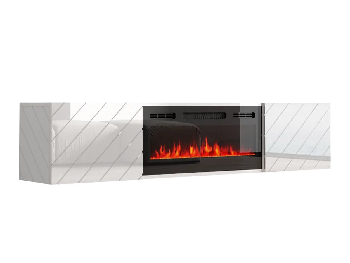 TV-Möbel Charlotte 192 (Weiß + Schwarz)