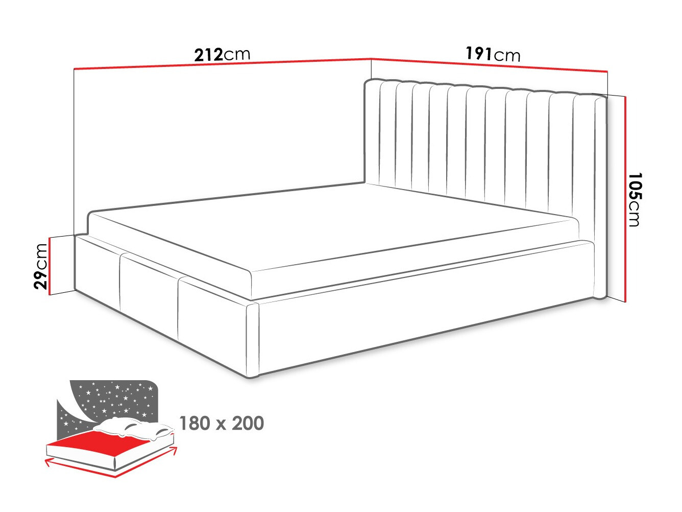 Bett ComfiDream Fenara I (Fresh 32)