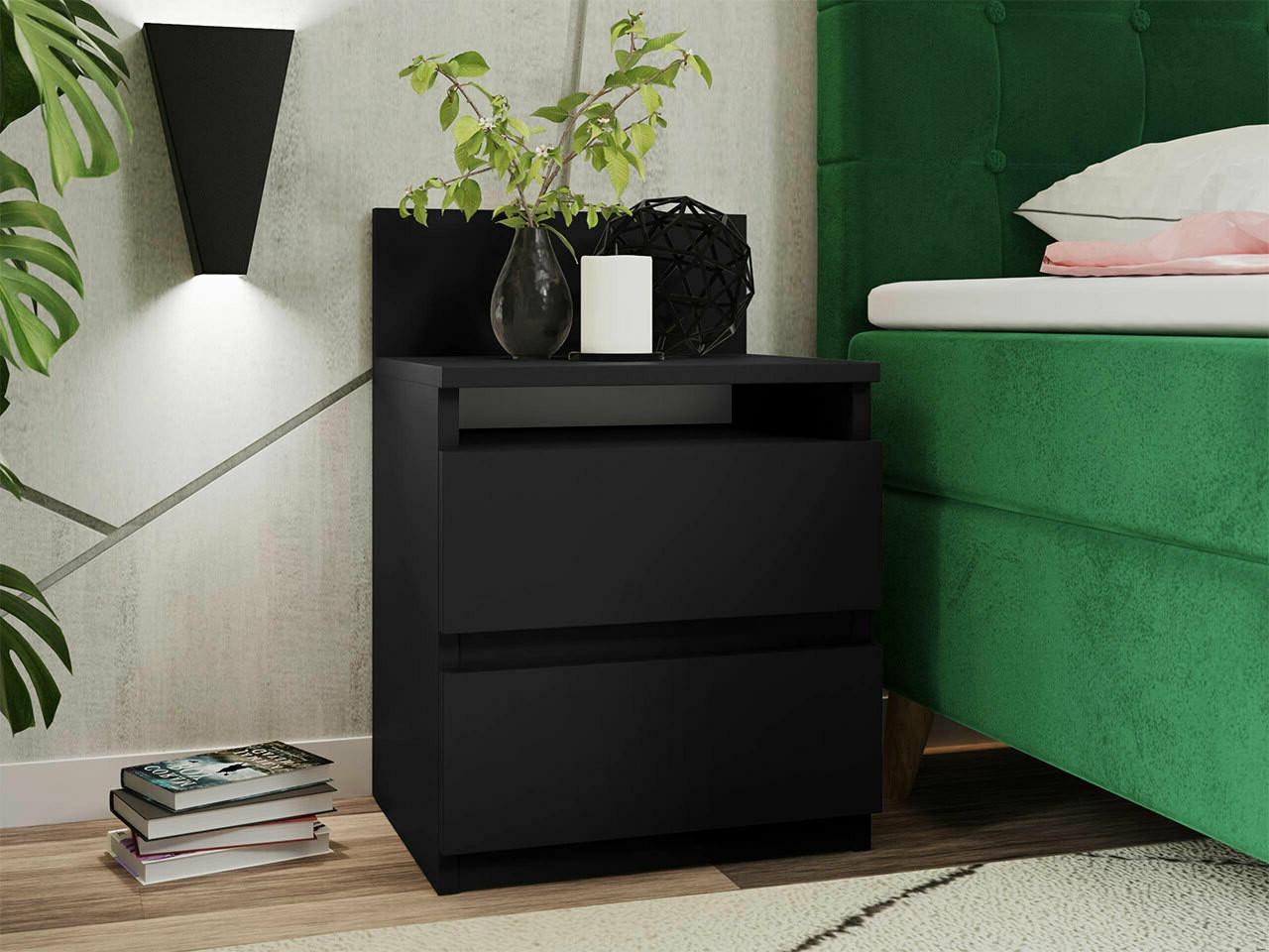 Nachttisch Comfivo Structor (Schwarz)