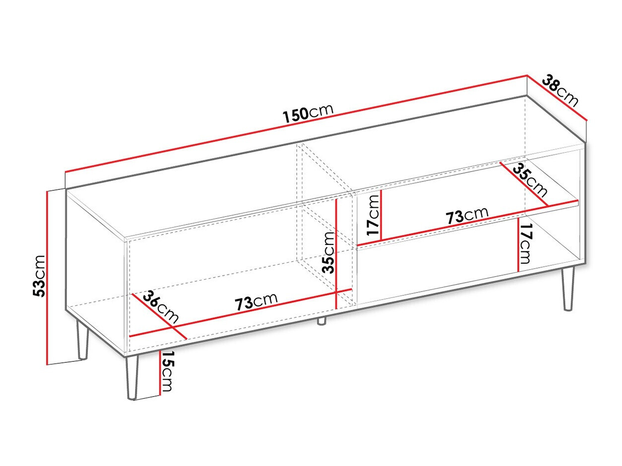 TV-Möbel Comfivo Mavmono 104 (Schwarz)