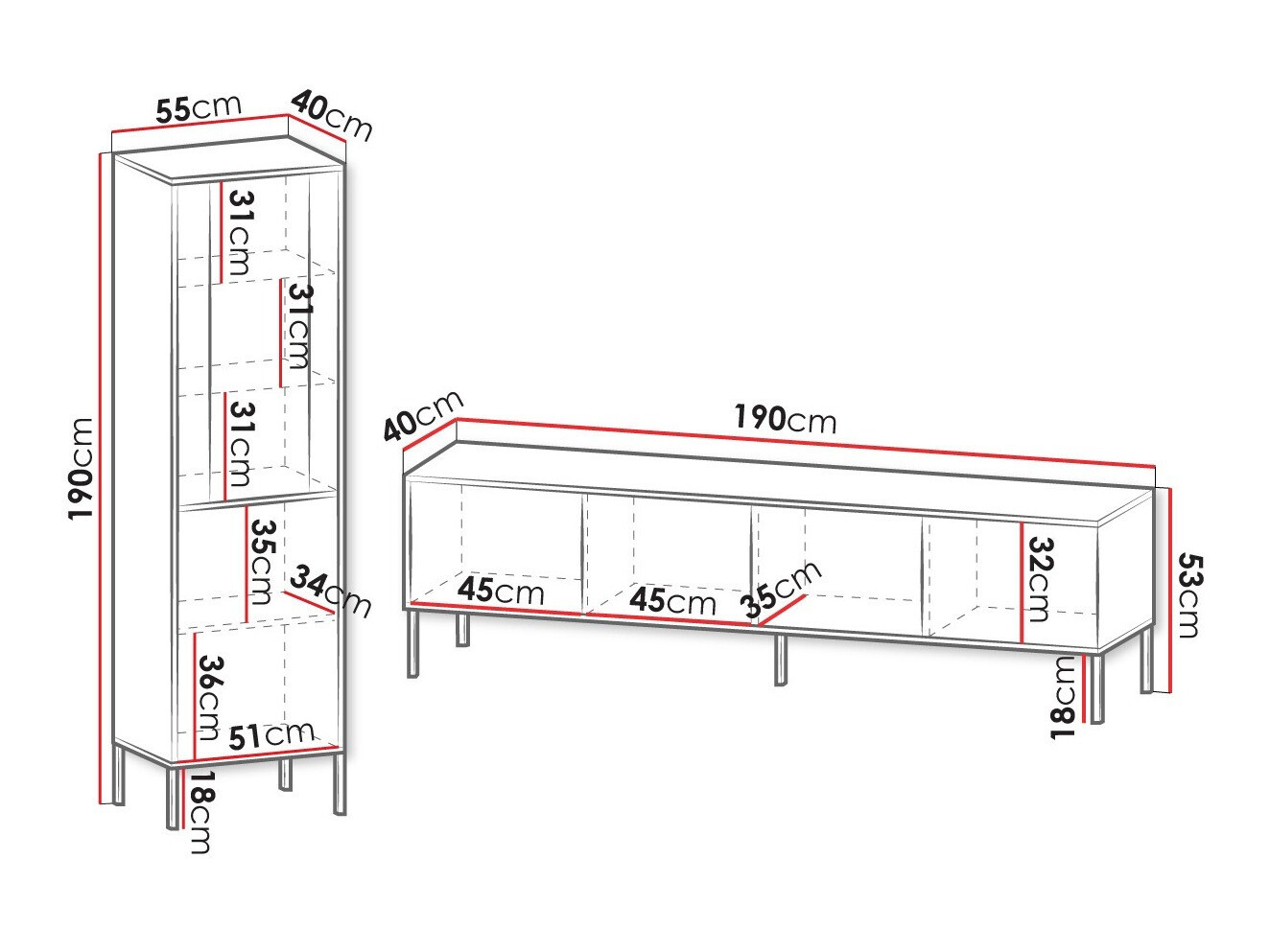 Wohnzimmer-Sets Verteni 108 (Weiß)