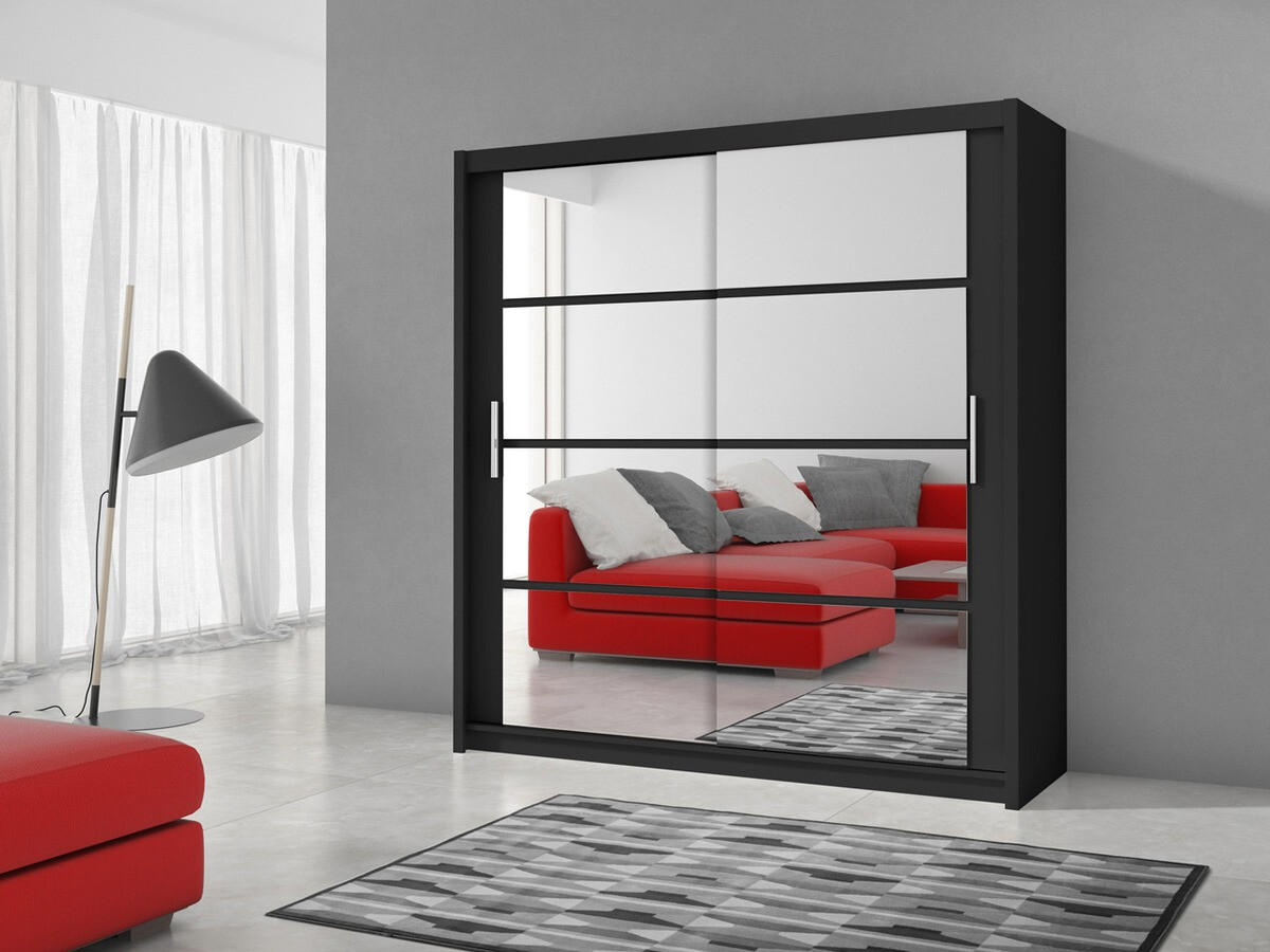 Kleiderschrank Honolulu 201 (Schwarz)