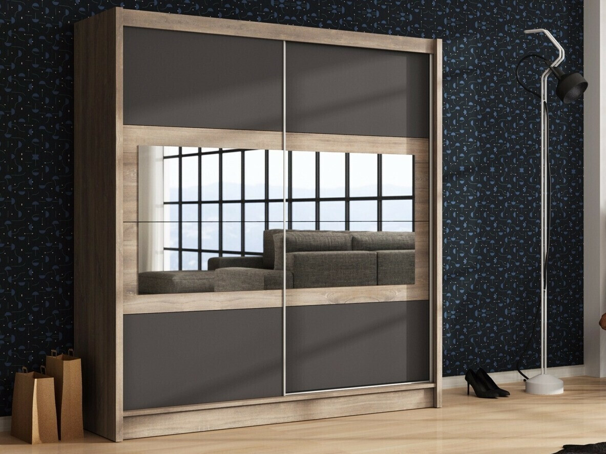 Kleiderschrank Honolulu 108 (Lava + Canyon eichenholzoptik)