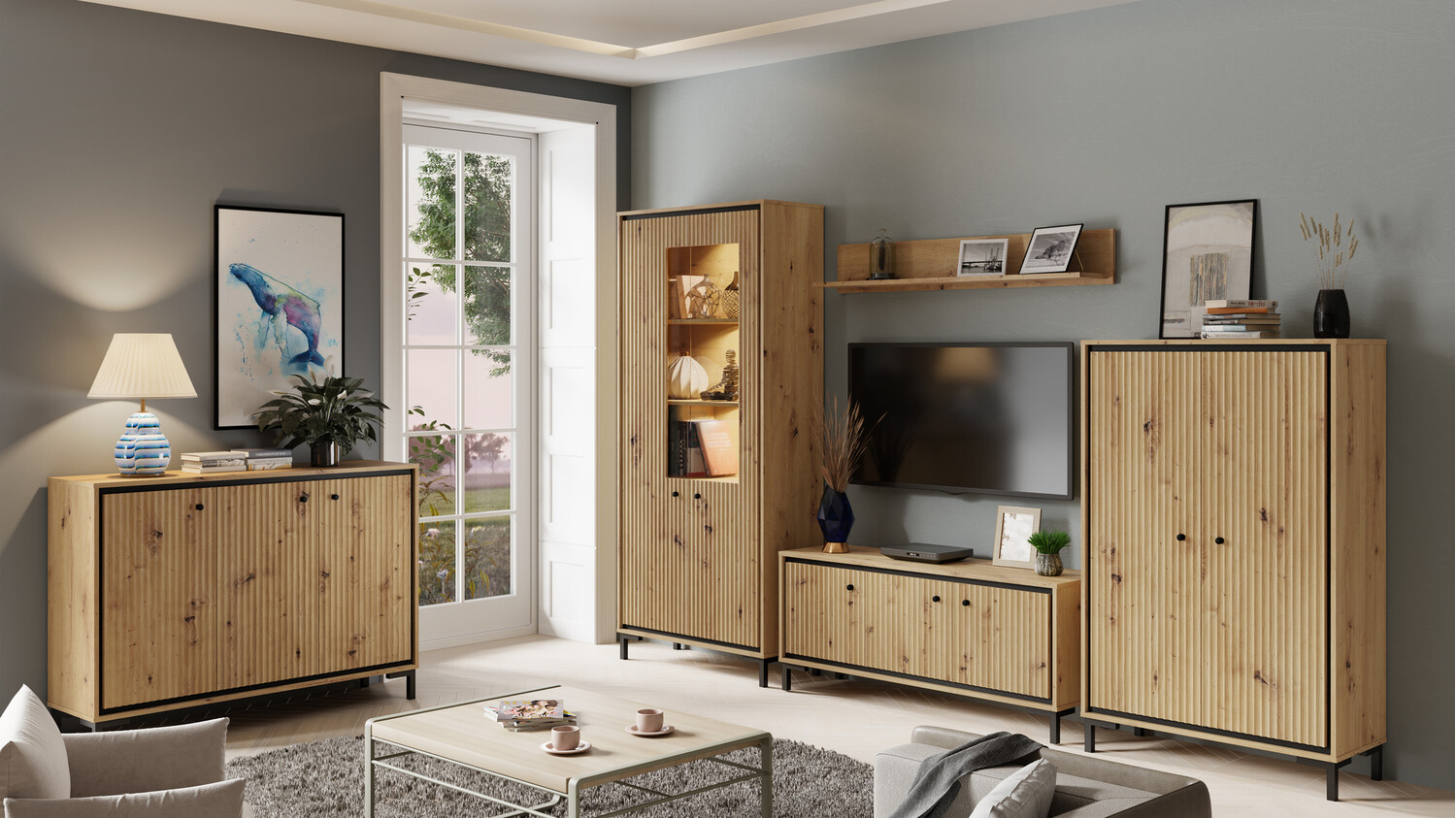 TV-Möbel Reno J104 (Artisan Eichenholzoptik)