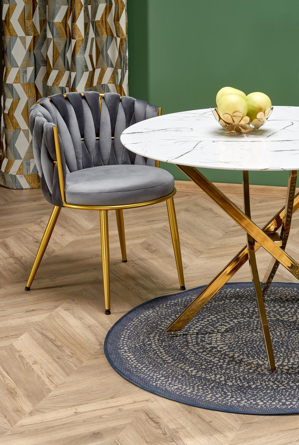 Stuhl Houston 1506 (Grau + Gold)