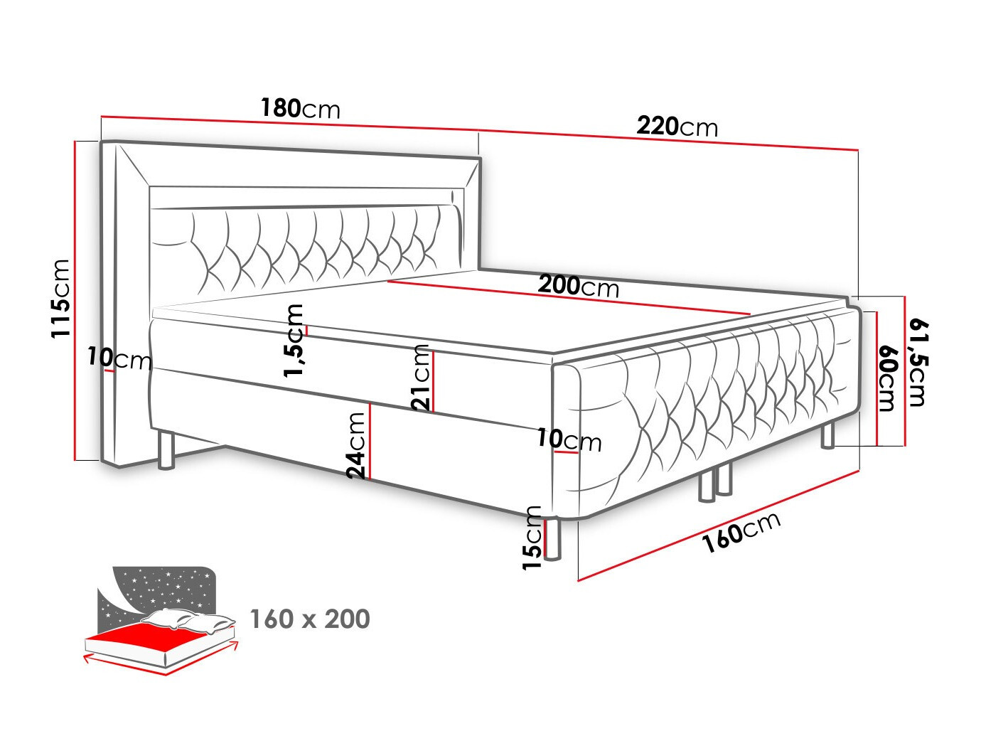 Boxspringbett Aura I
