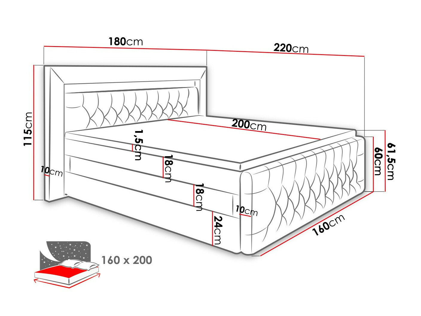 Boxspringbett Aura IV