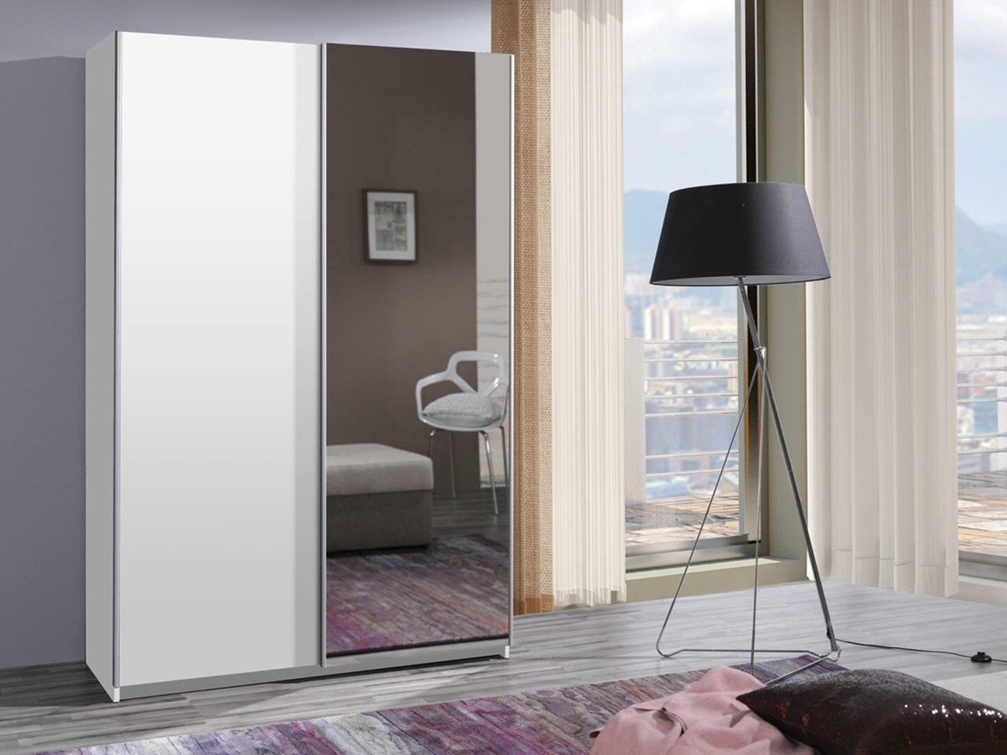 Kleiderschrank Murrieta 112 (Weiß)