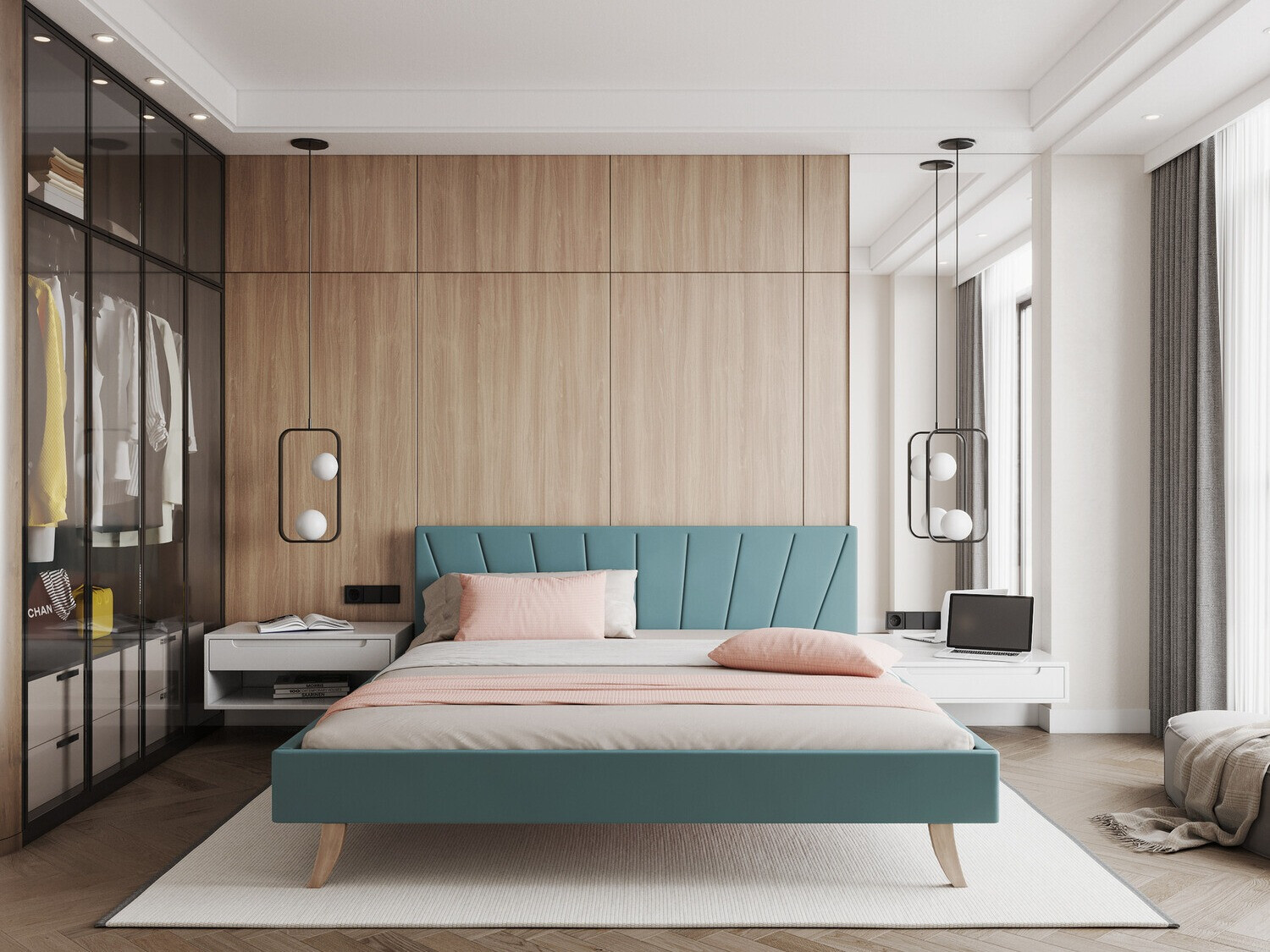 Bett Fairfield 108 (Dunkles Türkis)