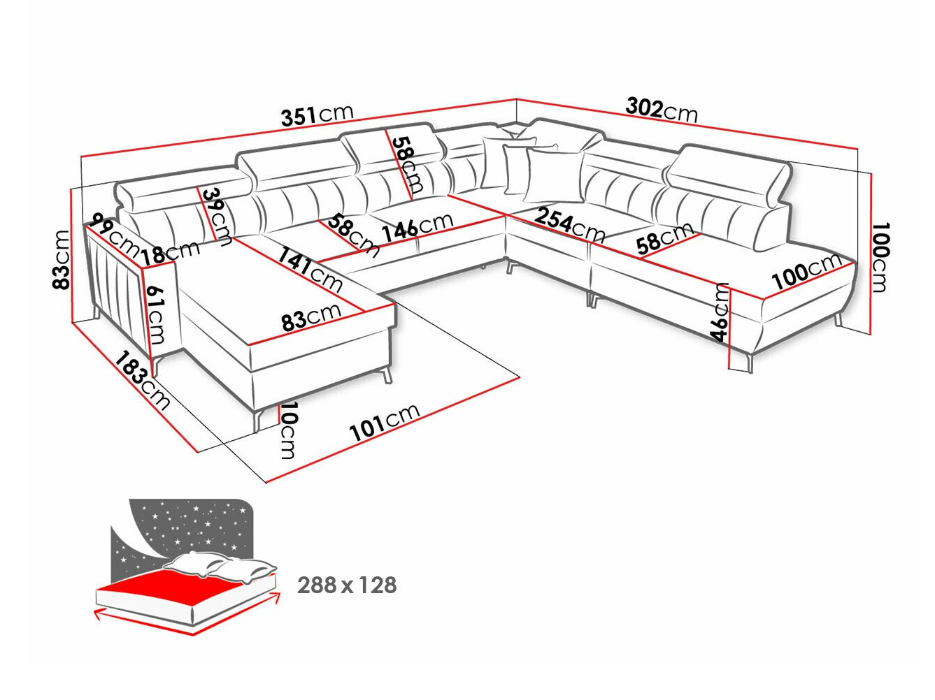 Ecksofa Sarasota 155 (Mono 242 + Botanical 36)