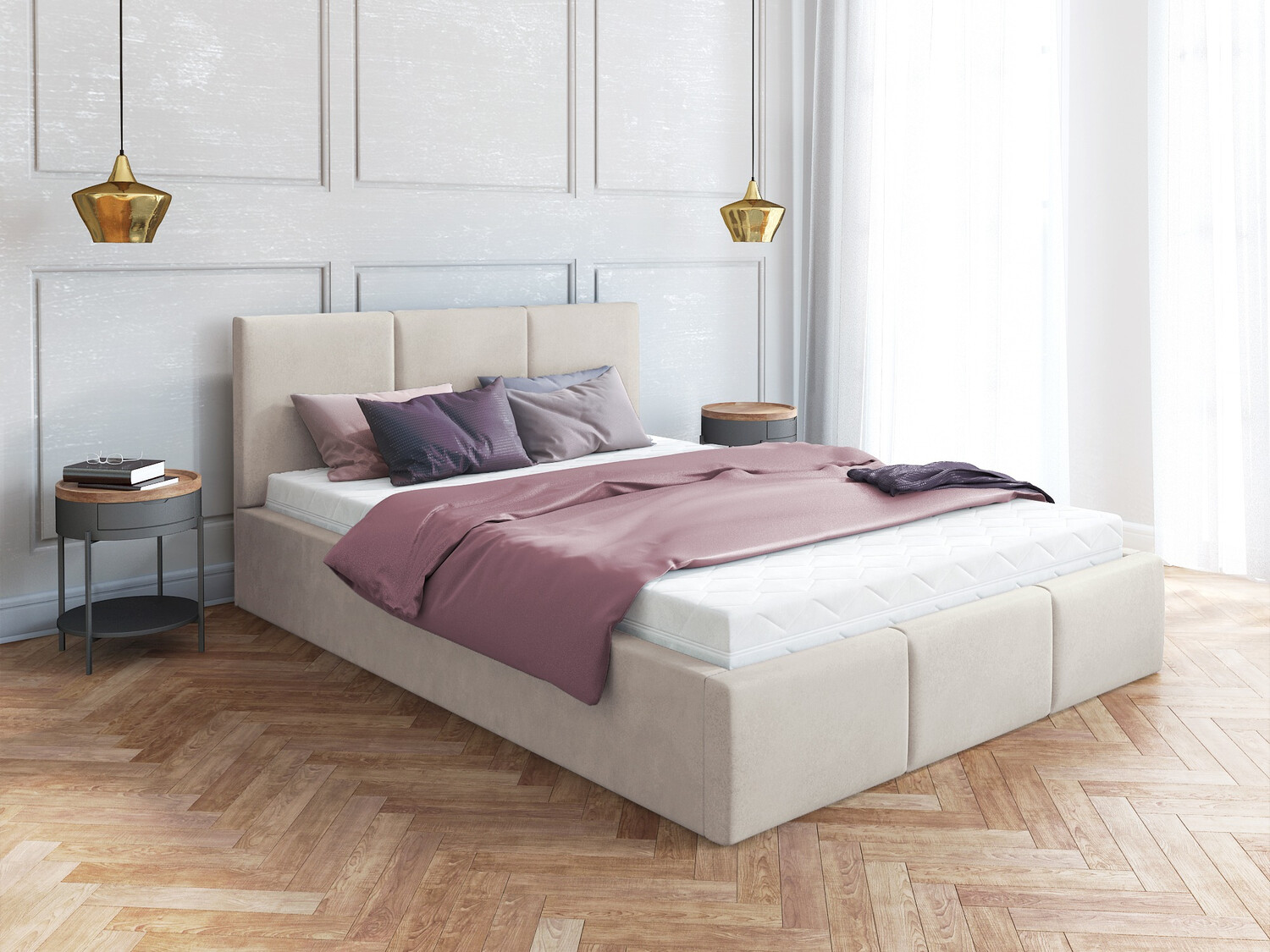 Bett Fairfield 109 (Cremefarben)