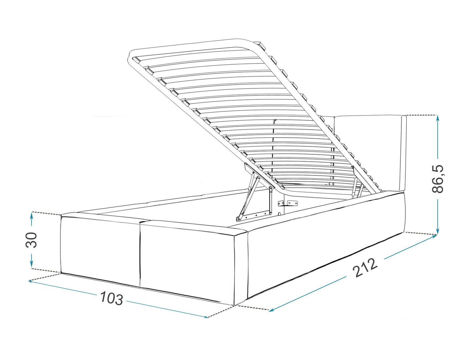 Bett Fairfield 109 (Graphit)