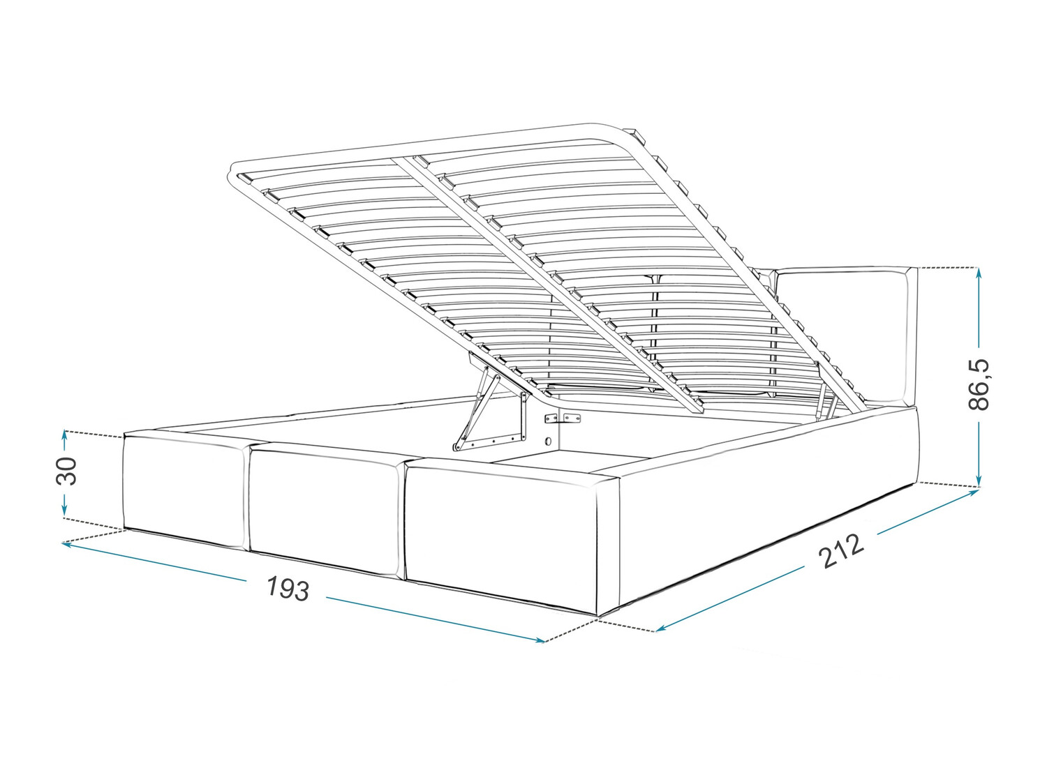 Bett Fairfield 109 (Graphit)