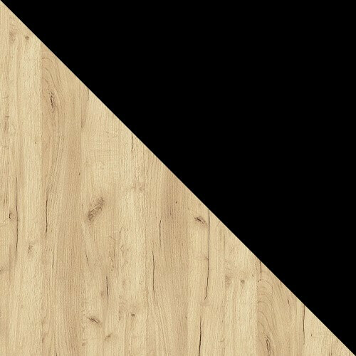 Essgruppe Edmond 121 (Craft goldene Eichenholzoptik + Schwarz)