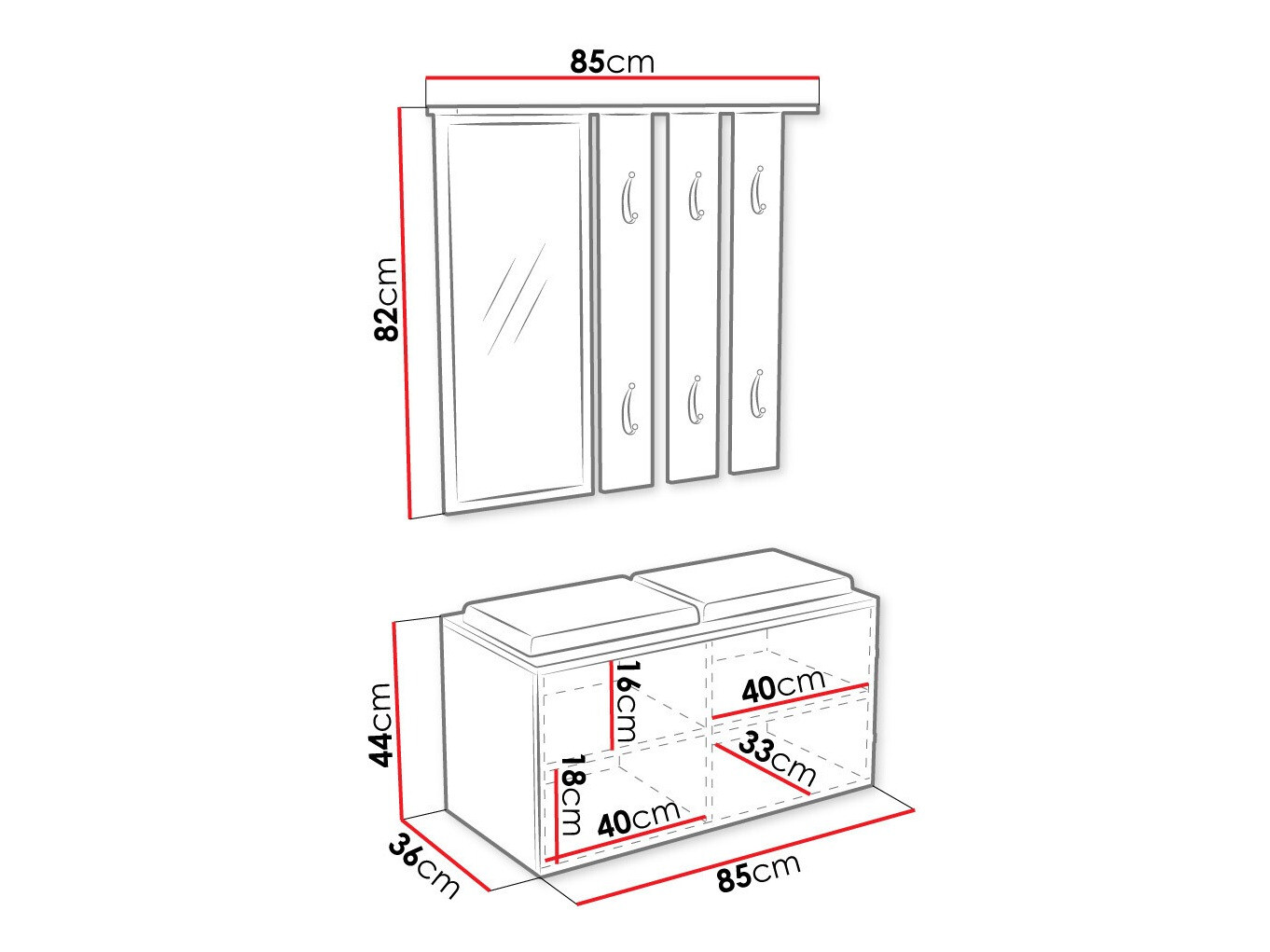 Flurgarnitur Ferrus (Weiß)