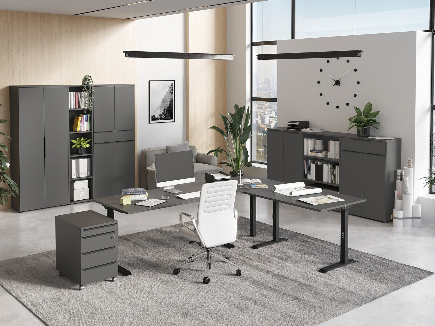 Bürotisch Feltoru 117 (Graphit)