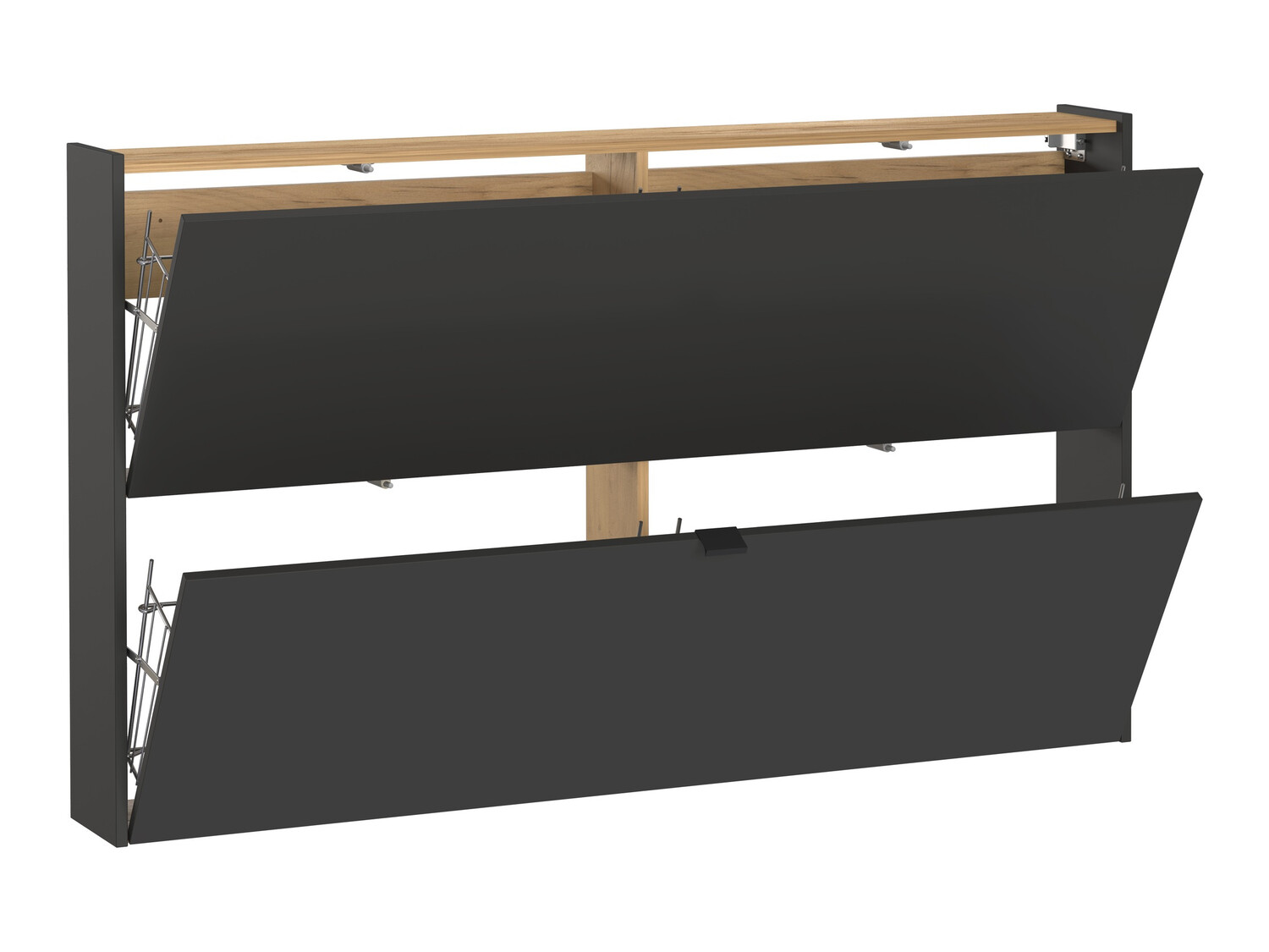 Schuhschrank Cirsale 108 (Graphit + Navarra eichenholzoptik)