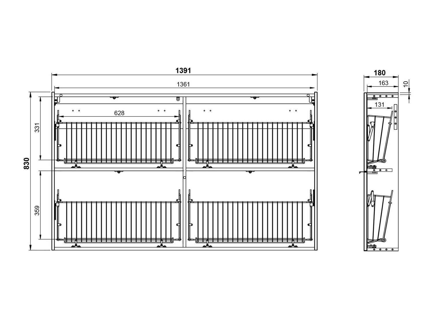 Schuhschrank Cirsale 108 (Staubiges Grün + Navarra eichenholzoptik)