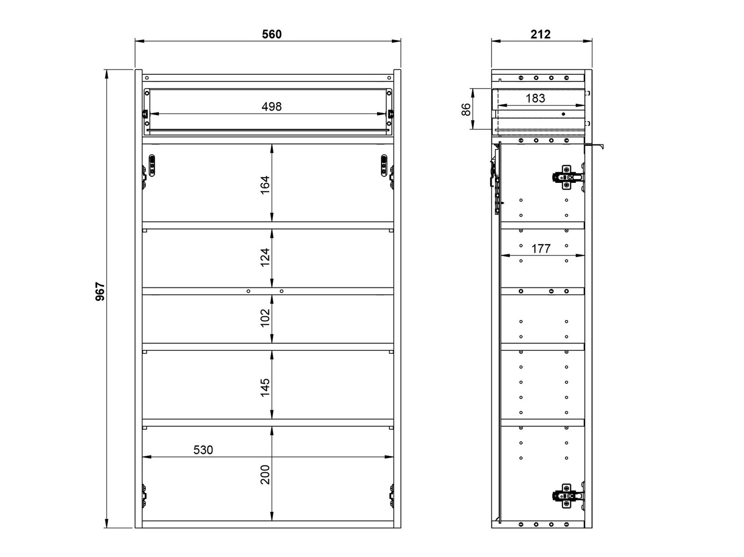 Flurgarnitur Cirsale 104 (Graphit + Navarra eichenholzoptik)