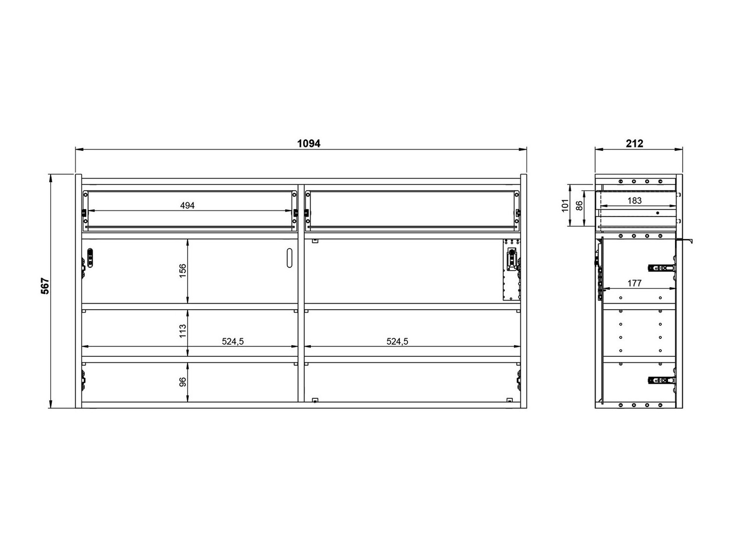 Flurgarnitur Cirsale 106 (Staubiges Grün + Navarra eichenholzoptik)