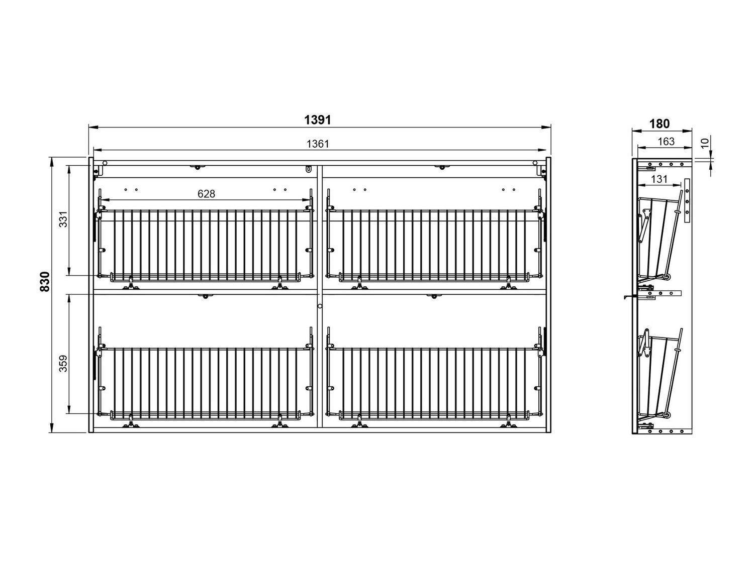 Flurgarnitur Cirsale 109 (Graphit + Navarra eichenholzoptik)