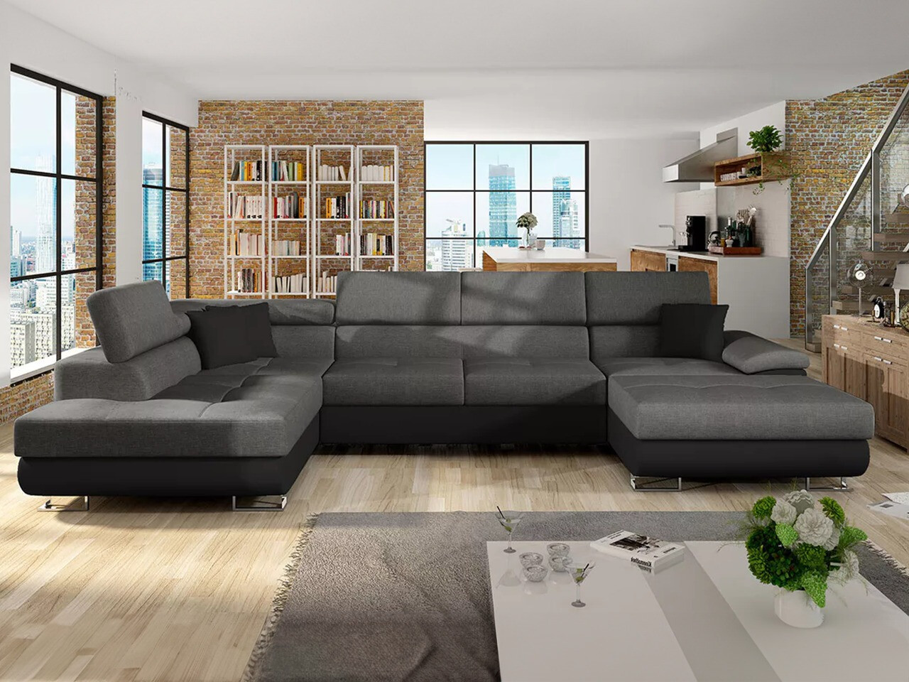 Ecksofa Comfivo 190 (Soft 011 + Lux 06 + Soft 011)