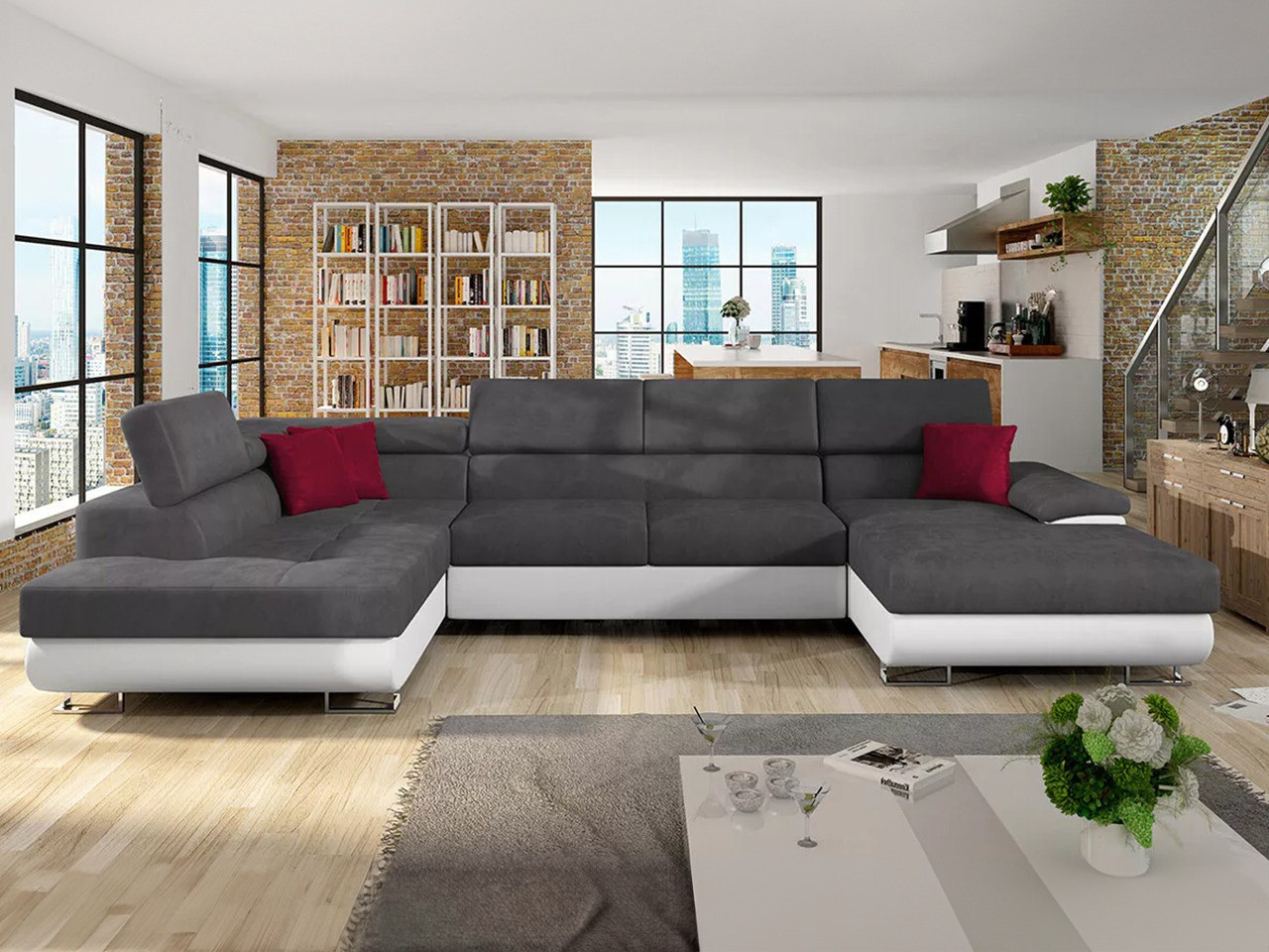Ecksofa Comfivo 190 (Soft 017 + Uttario Velvet 2971 + Kronos 02)