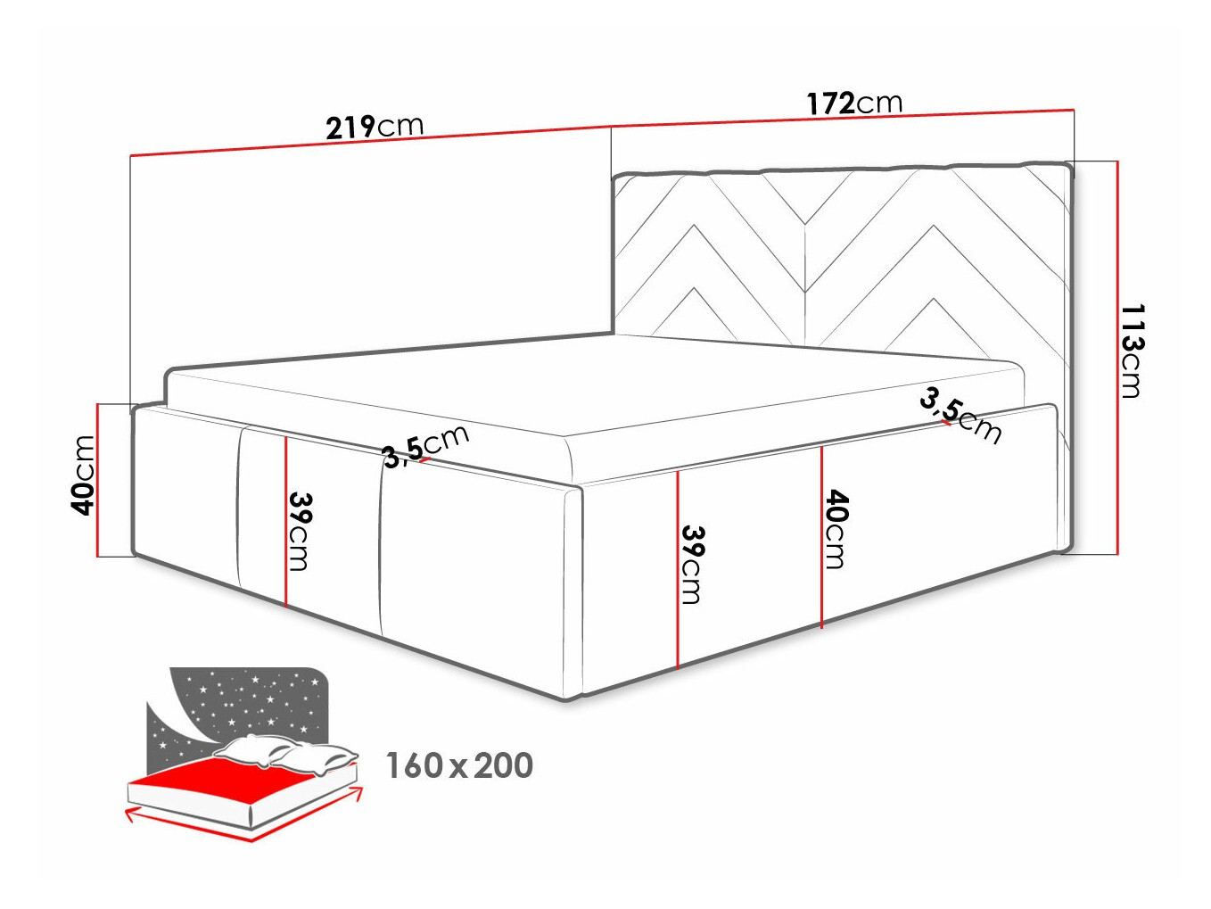 Bett ComfiDream 175 (Fresh 13)