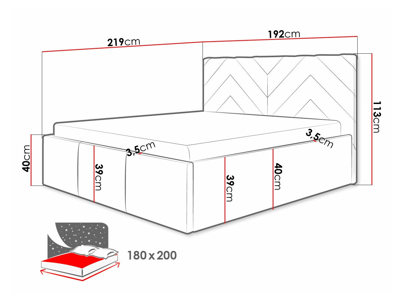 Bett ComfiDream Skyiel (Fresh 01)